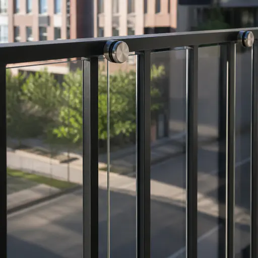 Langlebiges Edelstahl-Balkongeländer mit Glasfüllung