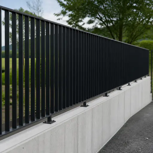 Modernes Terrassengeländer in Anthrazit RAL 7016